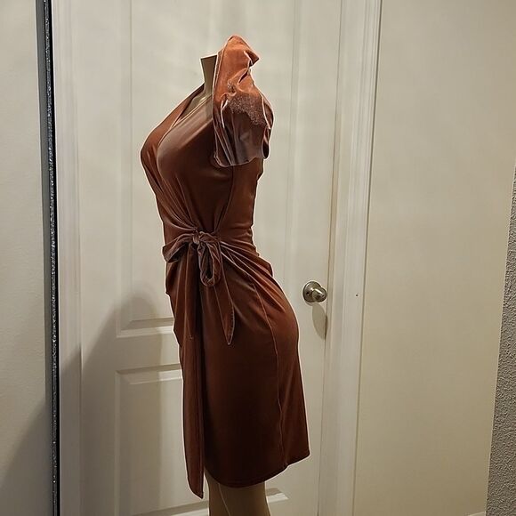 BRAND NEW ANNE KLEIN WOMEN'S VELVET SHORT LONG SLEEVE SHEATH DRESS - Picture 10 of 14